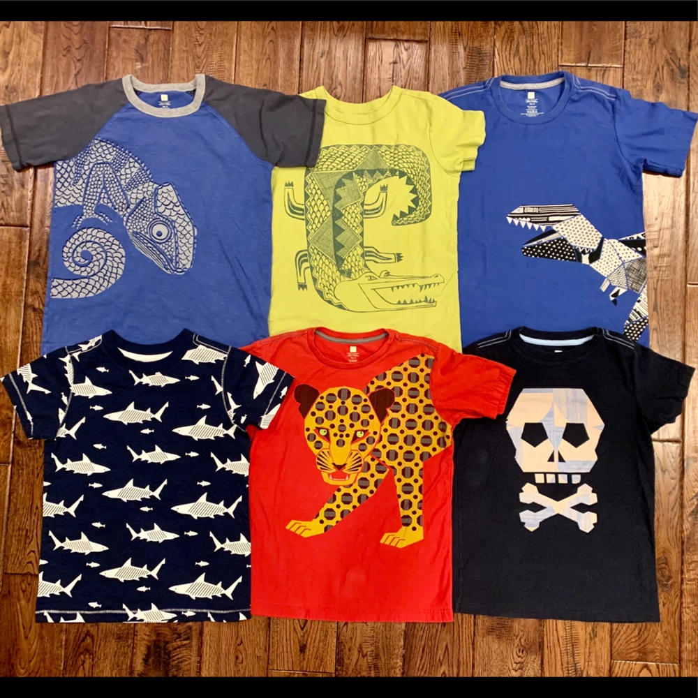 Boys Size 10 Tea Collection Bundle of 6 Graphic Ts